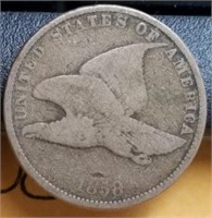 1858 Flying Eagle Cent (Small Letters)