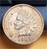 1903 Indian Head Cent  AU