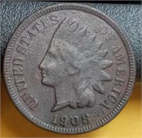 1908-S Indain Head Cent  Semi-Key Date