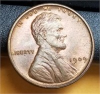 1909-P   V.D.B Lincoln Cent   Looks BU