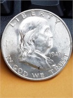 1949-D Franklin Half Dollar BU