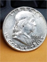 1951-P Franklin Half Dollar  AU/BU