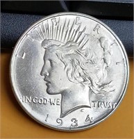 1934-D Peace Silver Dollar  BU