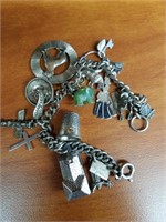 Charm Bracelet with mostly Sterling Charms