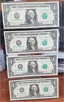 4 Consecutive $1.00 Notes