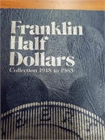 Partial Franklin Half Book  13 Coins