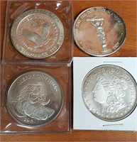 4  1oz Silver Rounds