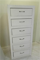Wood Chest  Wicker Look  24" x 56.5" high