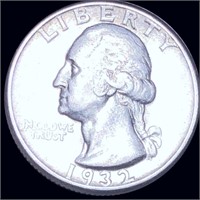 1932-D Washington Silver Quarter NEARLY UNC