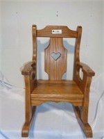 Child's Wood Rocking Chair w/ Heart Cut Out