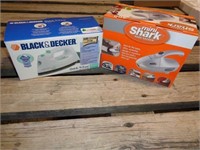 Mini Shark Hand Vacuum,and Black and Decker Iron