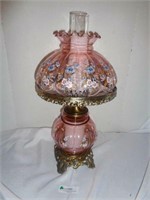 22" Lamp w/ Pink Floral Shade