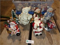 Snowmen & Santas in Blue Tote