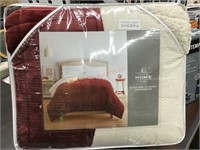 SUPER SOFT SHERPA COMFORTER, TWIN SIZE