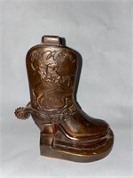 Vintage Roy Rogers Metal Coin Bank Boot