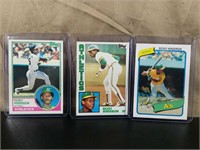 (3) Mint Rickey Henderson Baseball Cards  SEE PICS