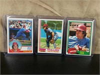 (3) Topps Pete Rose Baseball Cards