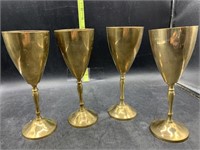 Brass goblets - 7 inches tall - India