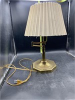 Brass bottom lamp - movable arm 20 in. tall