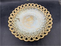 Golden distressed compote
