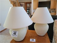 Table lamps (2) 22" t