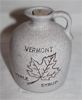 Vermont Maple Syrup Stoneware Jug w Maple Leaf Des