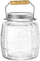 1-Gallon Glass Barrel Jar Set of 2