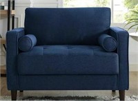 ***Lillith Mid Century Modern Chair in Navy Blue