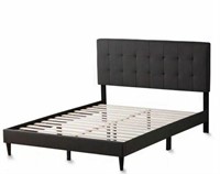 Upholstered Charcoal Twin Platform Bed Frame