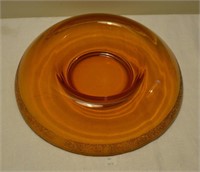 Amber Glass Center Console Bowl