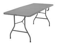 Work Smart™ Rectangular Folding Table 72-in Grey