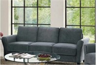 Wester 3-Seat Rolled Arm Microfiber Sofa