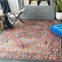 Crook Oriental Bright Rd/Beige/Bl Rug 7'6"x9'6"