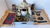 MIXED LOT OF NATIVE AMERICAN STYLE HOME DECOR