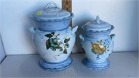 2PC CAPRIWARE CERAMIC CANISTERS