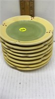 8PC  PFALTZGRAFF 6IN SAUCER PLATES - PISTOULET
