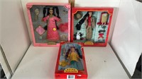 3PC ASIAN STYLE BARBIE DOLLS - SEALED IN BOX