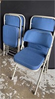 4 NEW THICK PADDED FOLDING CHAIRS