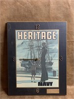 Heritage Navy Clock 17" x 14"