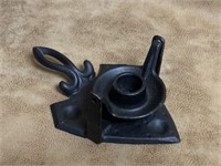 Cast Iron Candle Holder 8" x 4"