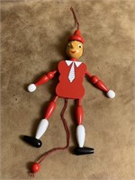 Wood Pinochio Puppet 10" tall