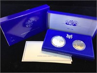 1986 US Liberty Coin Set, includes Silver