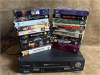 NCA VHS Player with Selection of VHS Tapes
