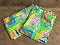 Vintage Zoo Animal Curtains- Set of Two