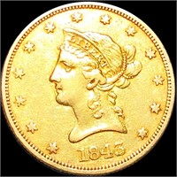 1843 $10 Gold Eagle CLOSELY UNCIRCULATED