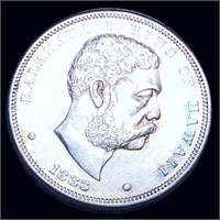 1883 Kingdom Of Hawaii Silver Dollar CLOSELY UNC