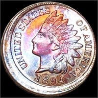 1894 Indian Head Penny UNC 10% OFF-CENTER ERROR