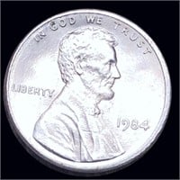 1984 Lincoln Memorial Cent UNC NO COPPER PLATE