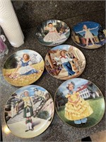 6 Shirley Temple decorative plates
