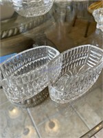 Two glass ash trays